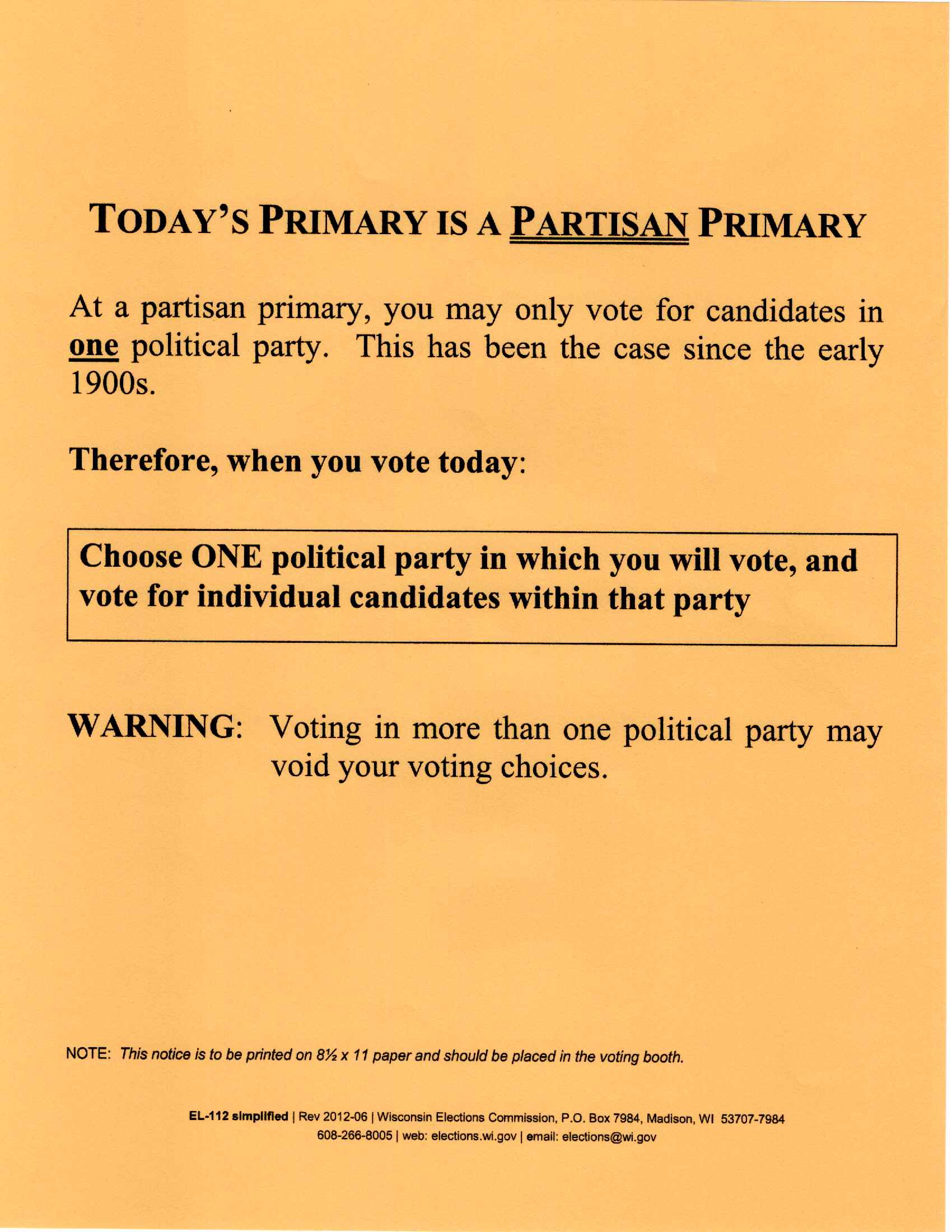 Remember August 11th is a Partisan Primary Election.